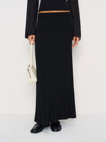 ettie regenerative merino midi skirt