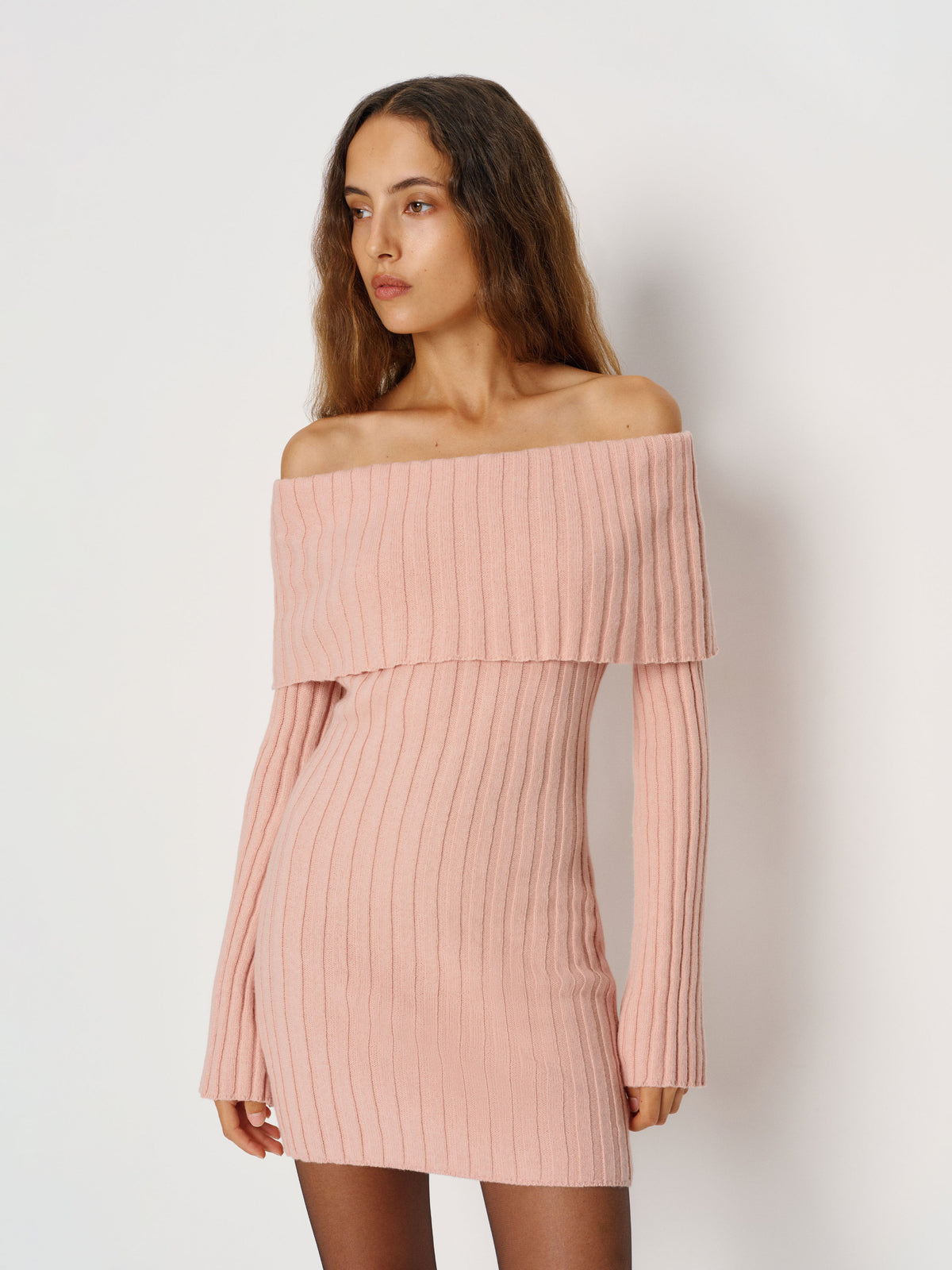 lacey cashmere blend sweater dress
