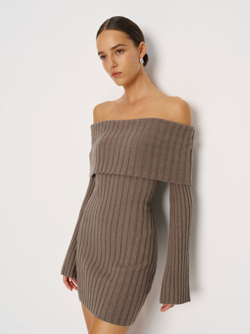 lacey cashmere blend sweater dress