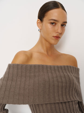 lacey cashmere blend sweater dress