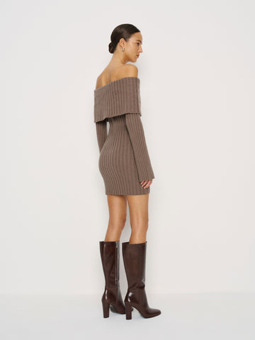 lacey cashmere blend sweater dress