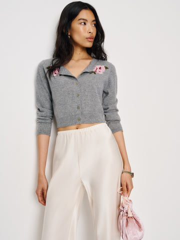 gracie cashmere crew cardigan