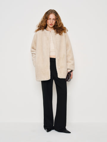 devin faux fur coat