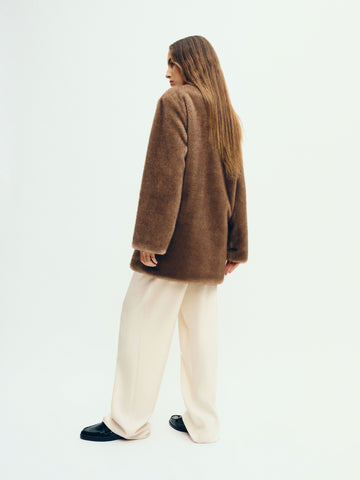 devin faux fur coat