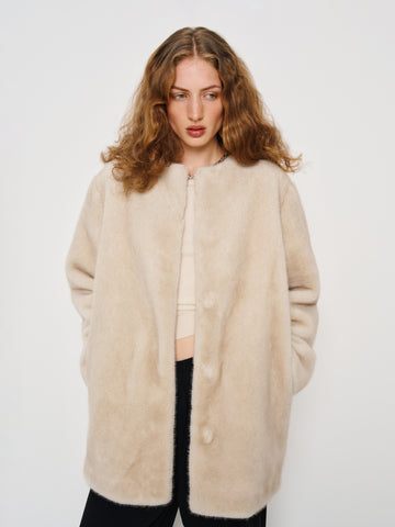 devin faux fur coat