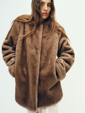 devin faux fur coat
