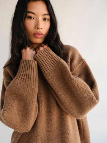 jo regenerative wool oversized crew