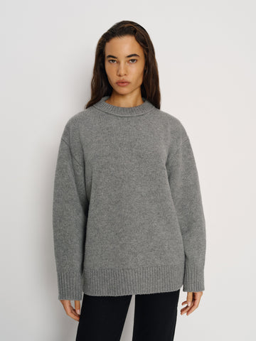 jo regenerative wool oversized crew