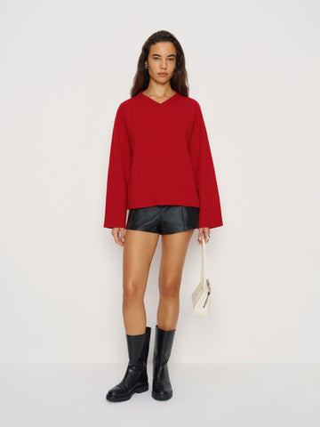 beth regenerative wool v-neck