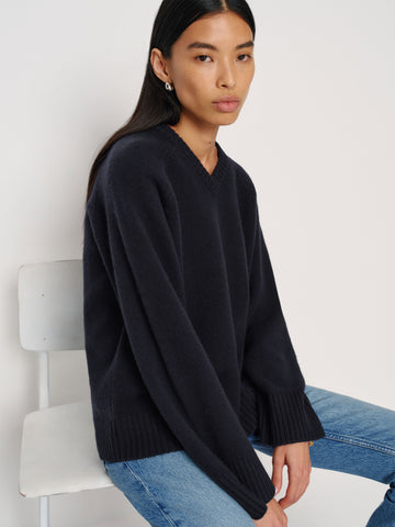 beth regenerative wool v-neck