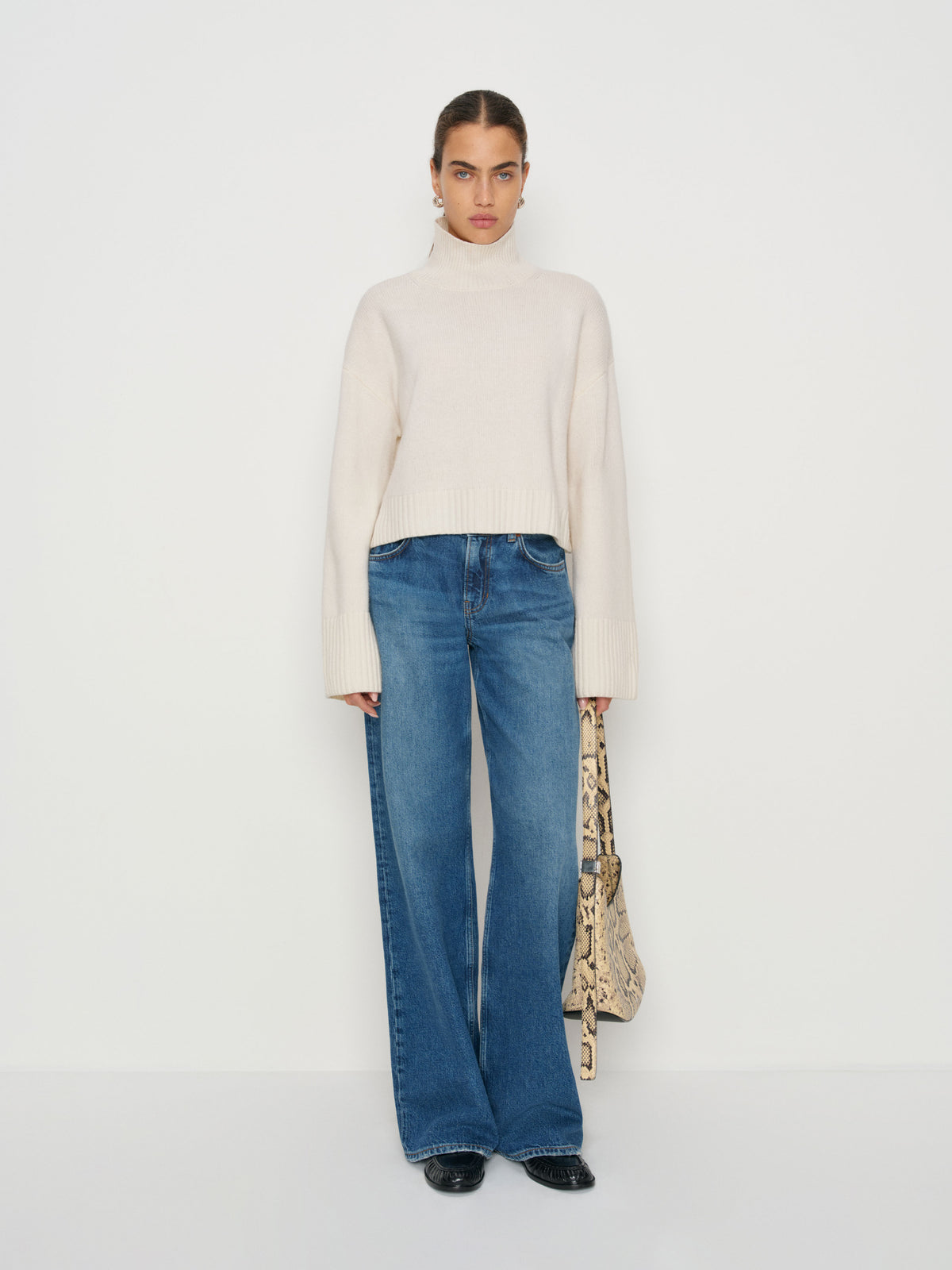 march regenerative wool cropped turtleneck