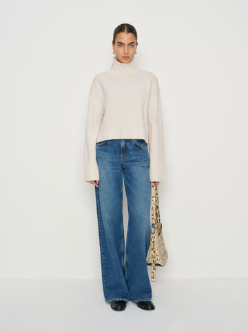 march regenerative wool cropped turtleneck