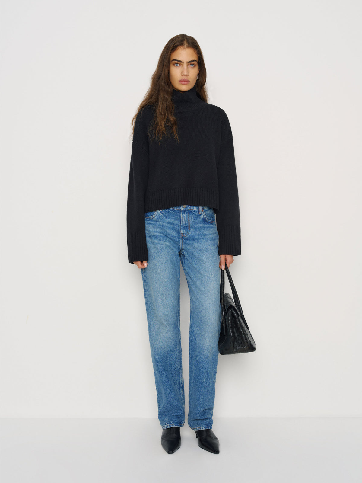 march regenerative wool cropped turtleneck