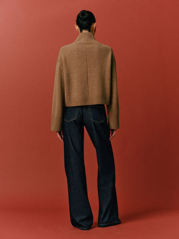 march regenerative wool cropped turtleneck
