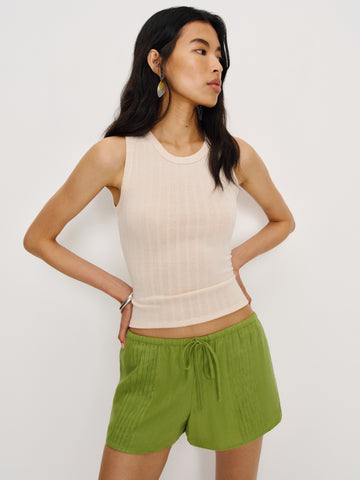 hannah linen low rise short