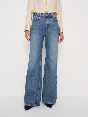 cary high rise slouchy wide leg short jeans
