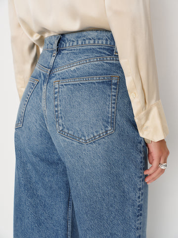 cary high rise slouchy wide leg short jeans