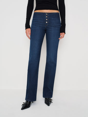 naomi super stretch low rise bootcut jeans