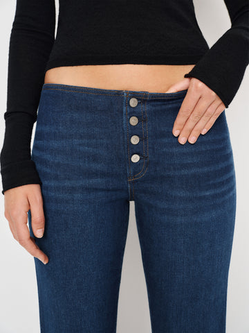 naomi super stretch low rise bootcut jeans