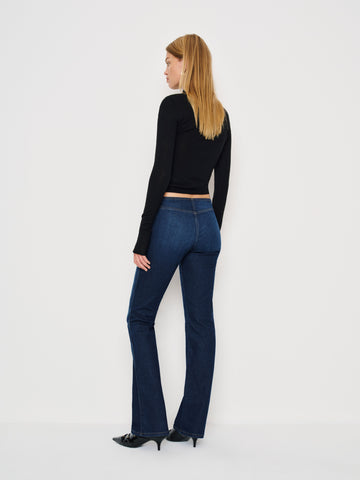 naomi super stretch low rise bootcut jeans
