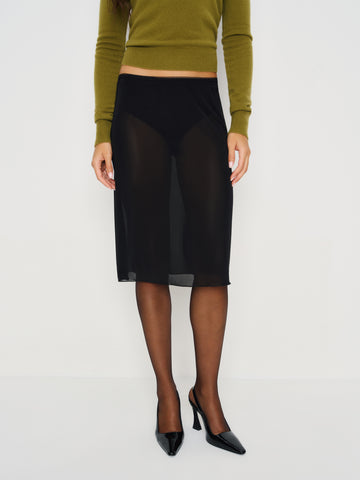 brodie sheer knit skirt