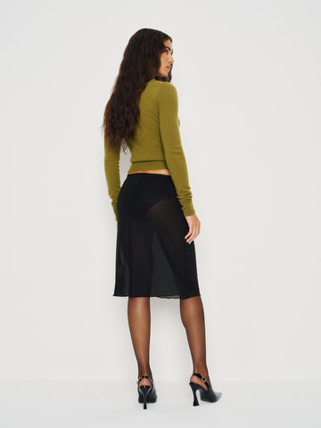 brodie sheer knit skirt