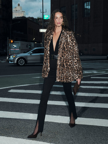 sable faux fur coat