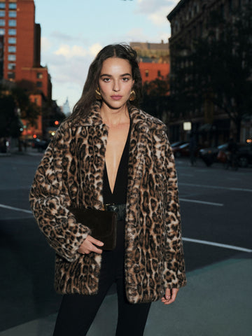 sable faux fur coat