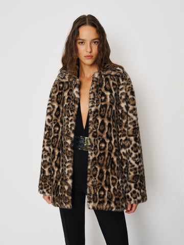 sable faux fur coat