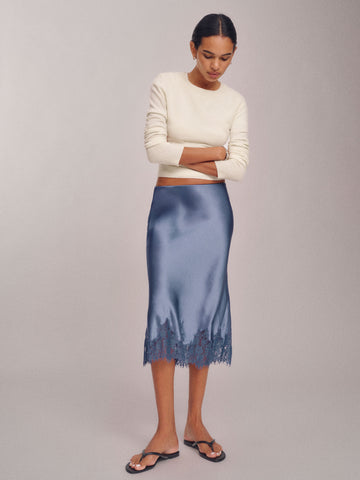 petites carolina silk skirt