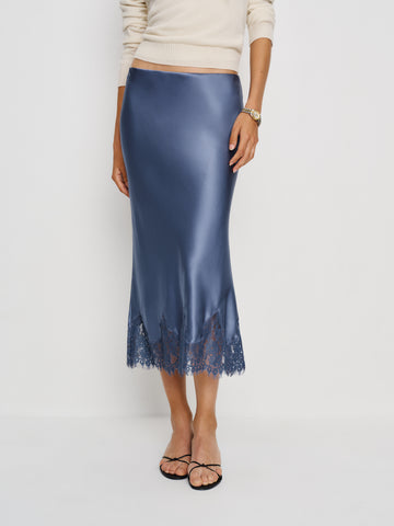 petites carolina silk skirt