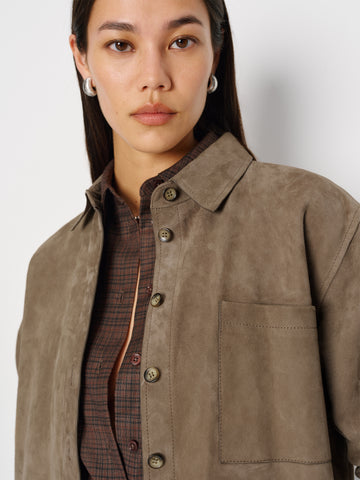 veda eli oversized suede shirt jacket