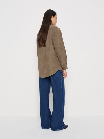 veda eli oversized suede shirt jacket