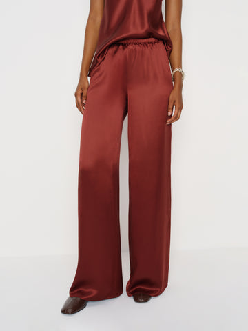 celine low rise silk wide leg pant