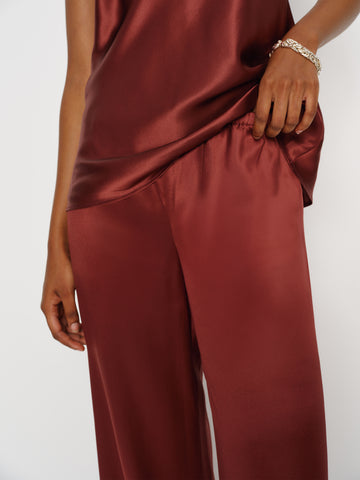 celine low rise silk wide leg pant