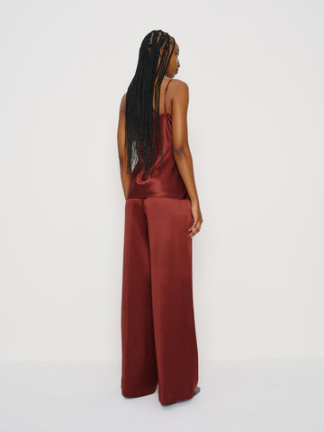 celine low rise silk wide leg pant