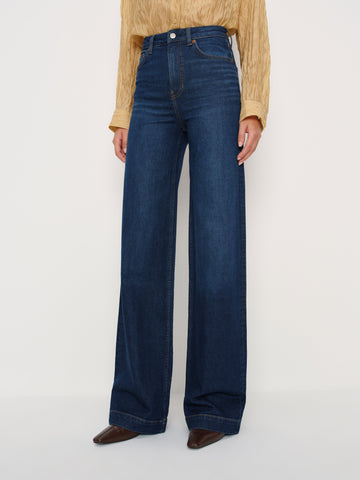 bex super stretch high rise wide leg long jeans