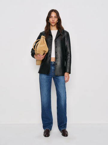 charlee low rise straight leg long jeans