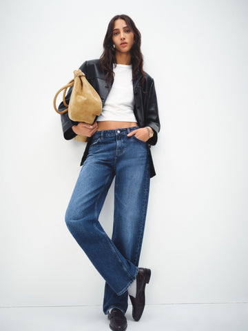 charlee low rise straight leg short jeans