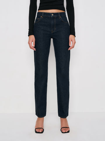 greer mid rise straight long jeans