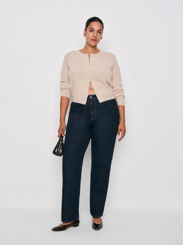 greer mid rise straight short jeans