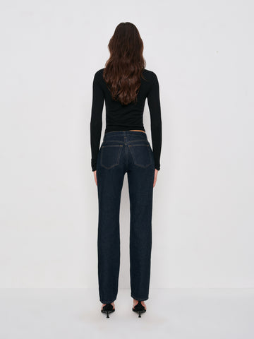 greer mid rise straight short jeans