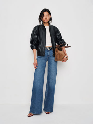 greta super stretch low rise wide leg long jeans