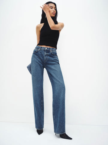 val 90s mid rise straight long jeans