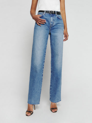 val 90s mid rise straight long jeans