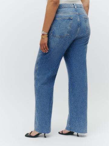 val 90s mid rise straight long jeans