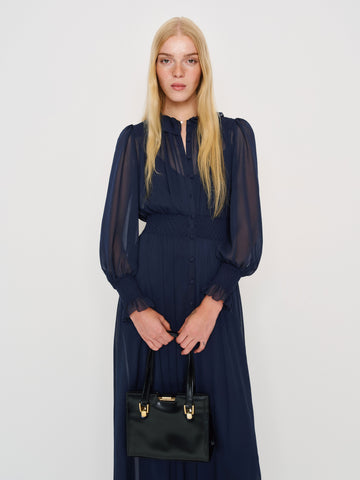 brown sugar ruffle dress