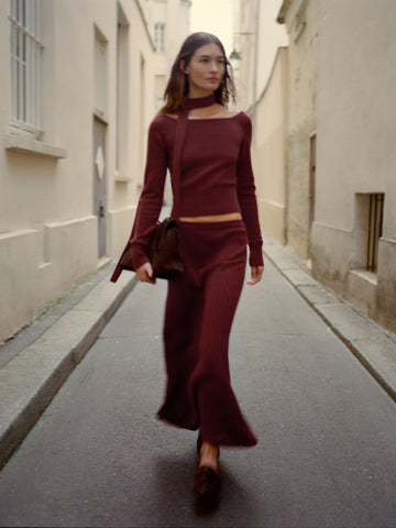 irene cashmere sweater & scarf set