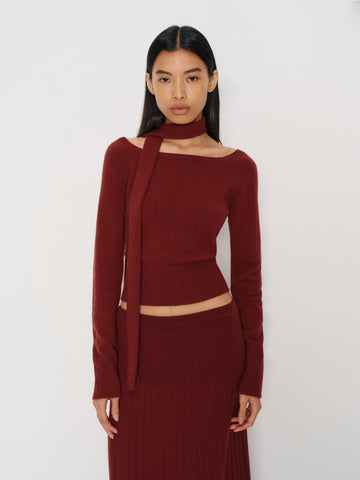 irene cashmere sweater & scarf set