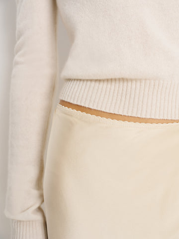 layla silk knee length skirt